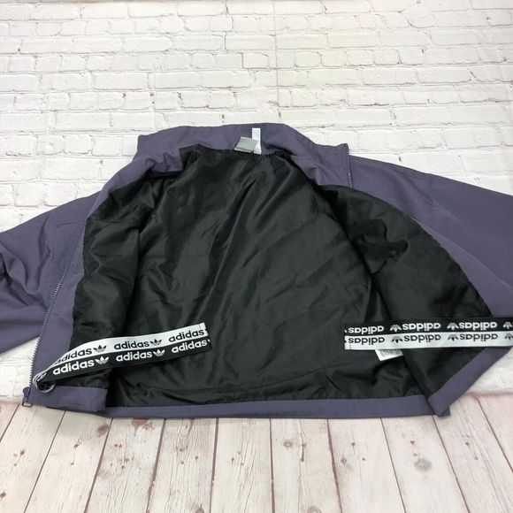 Adidas Women Falcon Full Zip Cropped Track Jacket Size Medium Purple M123 -17 - Picture 11 of 16